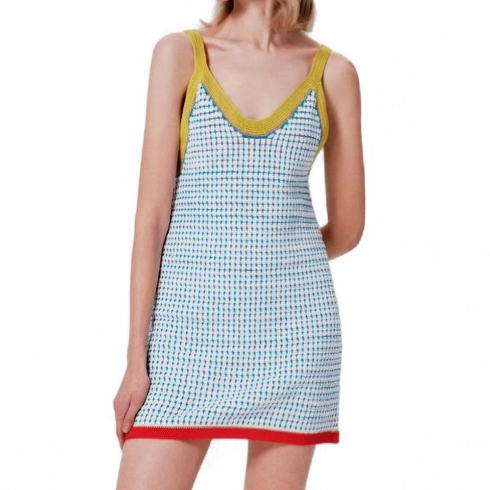 My Beachy Side Maje Hand-Crochet Mini Dress